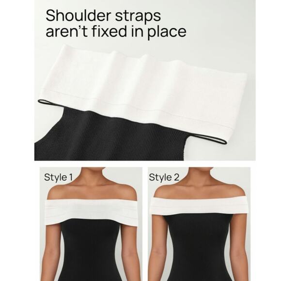 ZESICA Sweater Dress Womens Size S Off The Shoulder Ribbed Knit Sleeveless Maxi - Picture 2 of 6